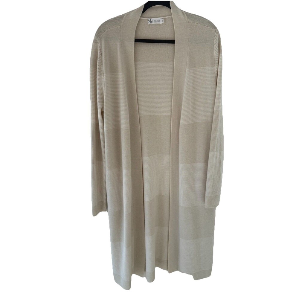 Carve Designs Long Line Sweater Women’s Medium Non-Mulesing Blend Wool Cardigan